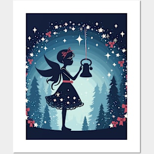 Christmas fairy in Forest Posters and Art